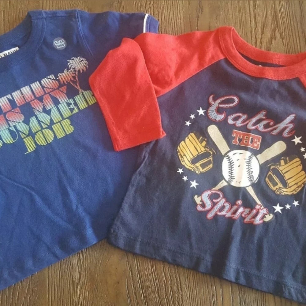 Boys Old Navy shirts size 12-18 mos. NWT - Picture 2 of 4